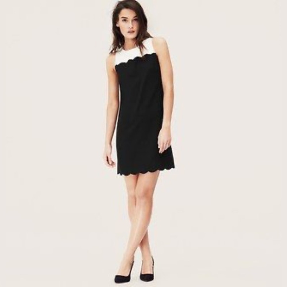 LOFT Scalloped Shift Dress